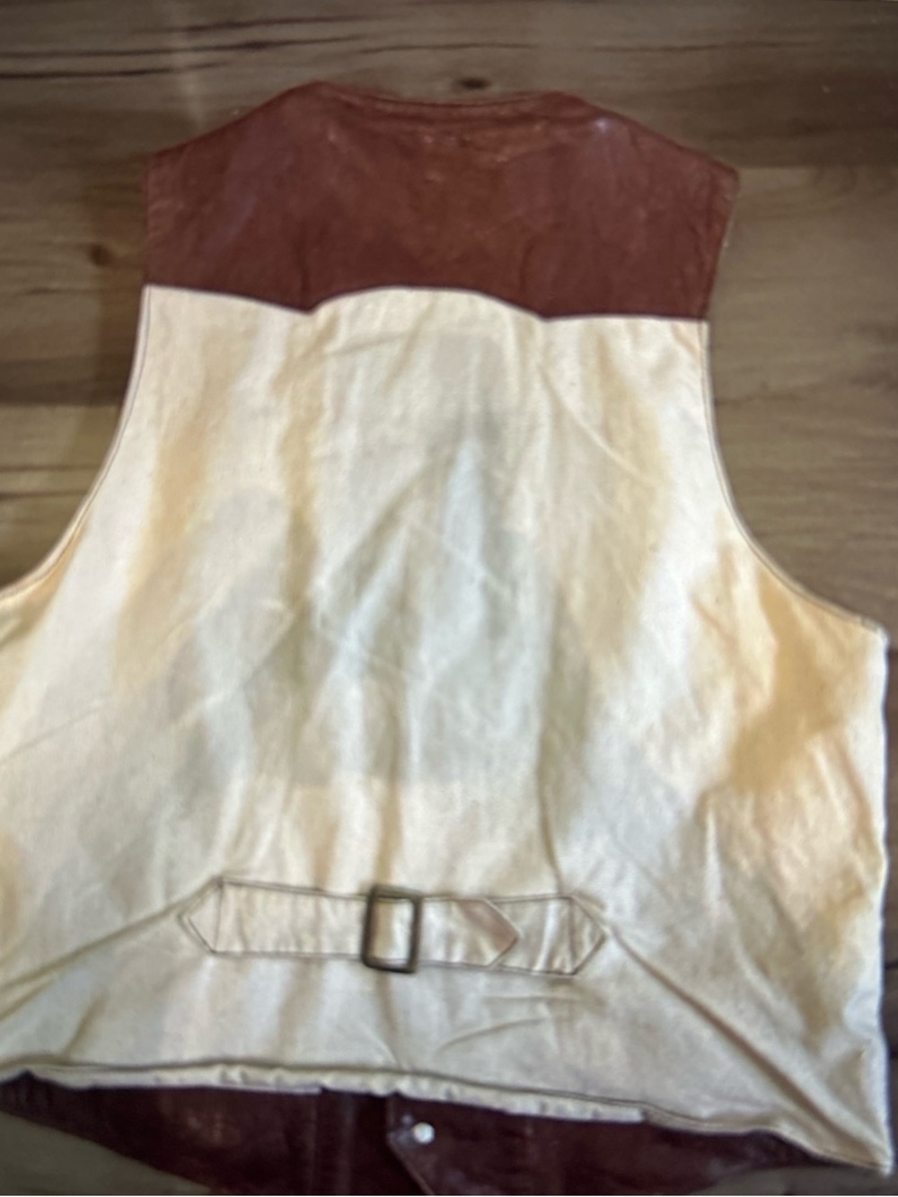 Wilsons Leather Brown Leather Button-Front Vest - Picture 4 of 5